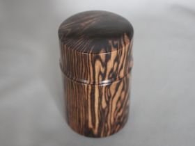 茶筒 縞柿